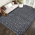 SAND MINE Waterproof Outdoor Rug 8x8 ft, Plastic Reversible Rug, Modern Area Rug by SANDMIND