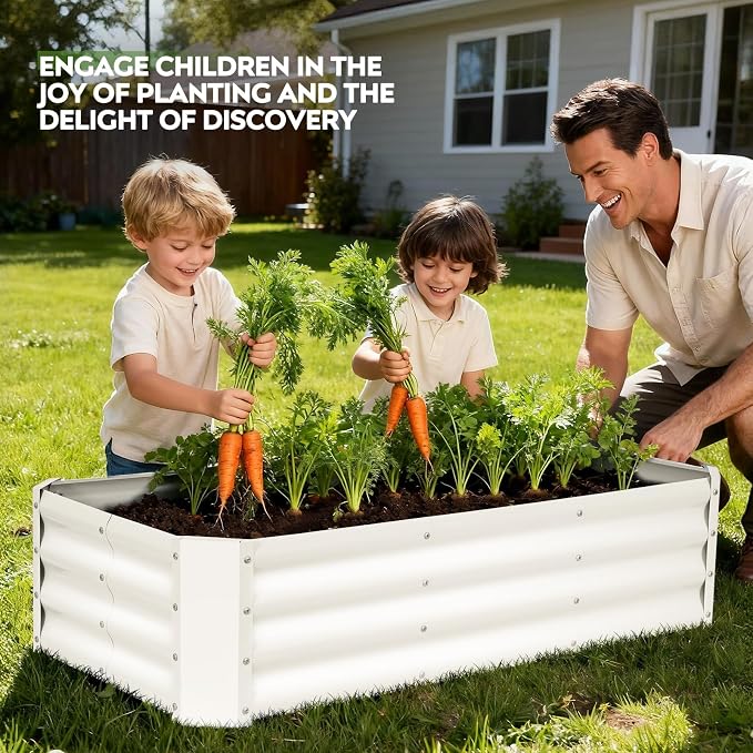 ZORMY 2 Pcs 4x2x1ft Galvanized Raised Garden Bed Outdoor, Metal Planter Boxes - Image 5