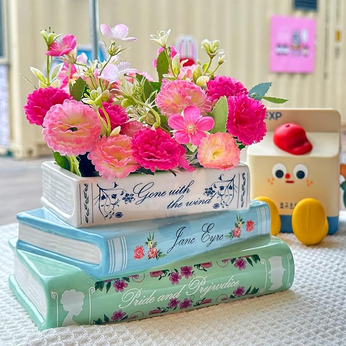 Small Book-Shaped Decorative Planter - Image 8