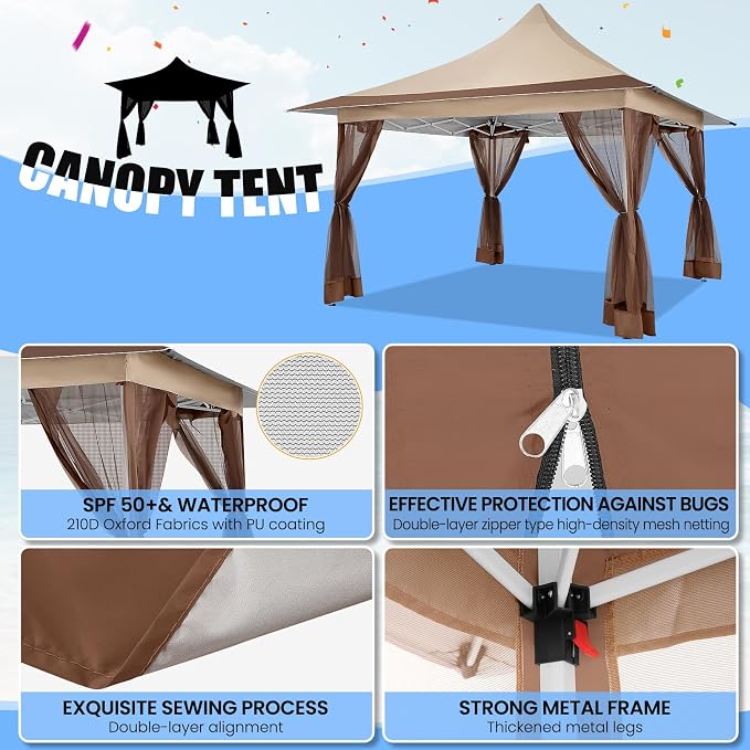 COBIZI 12x12 Pop up Canopy Gazebo on Clearance, Outdoor Canopy Tent - Image 4