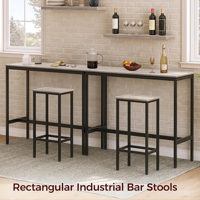 Set of 2 Bar Stools, 29.5" Tall Counter Bar Stools, Kitchen Breakfast Bar Chairs - Image 4