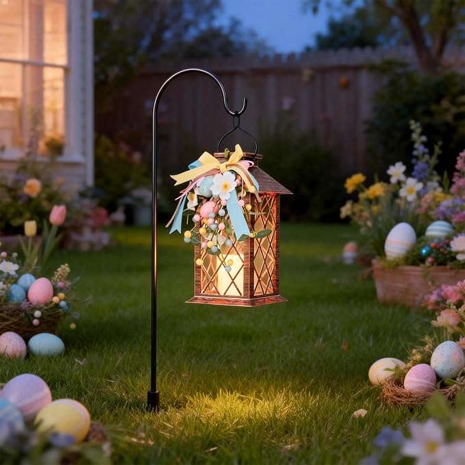 Easter Solar Lanterns Outdoor Waterproof, Hanging Spring and Easter Lantern - Image 8