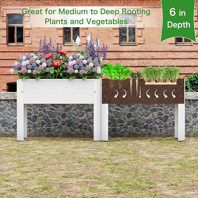 Elevated Metal Planter Box Stand Heavy Duty Raised Garden Bed - Image 8