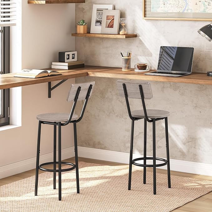 HOOBRO Bar Stools, 25.2" Bar Chairs - Image 4