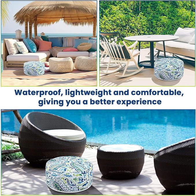 Outdoor Inflatable Ottoman Waterproof Pouf Ottoman - Image 5