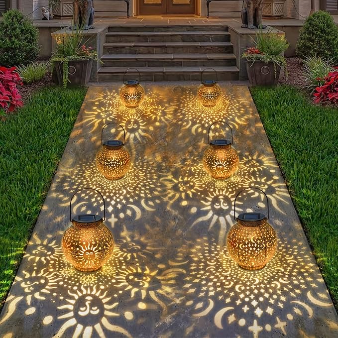 Go2garden 2Pack Solar Lanterns Outdoor Waterproof Garden Gifts - Image 5