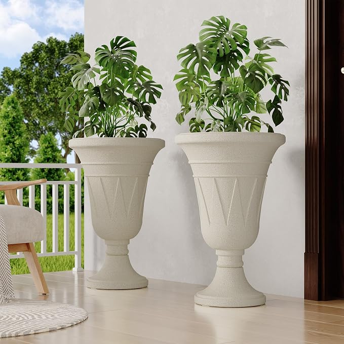 23" Tall Planters for Outdoor Plants Set of 2, Planter - Image 5