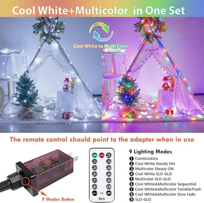 75.8 FT 200 LED Color Changing Christmas String Lights - Image 2