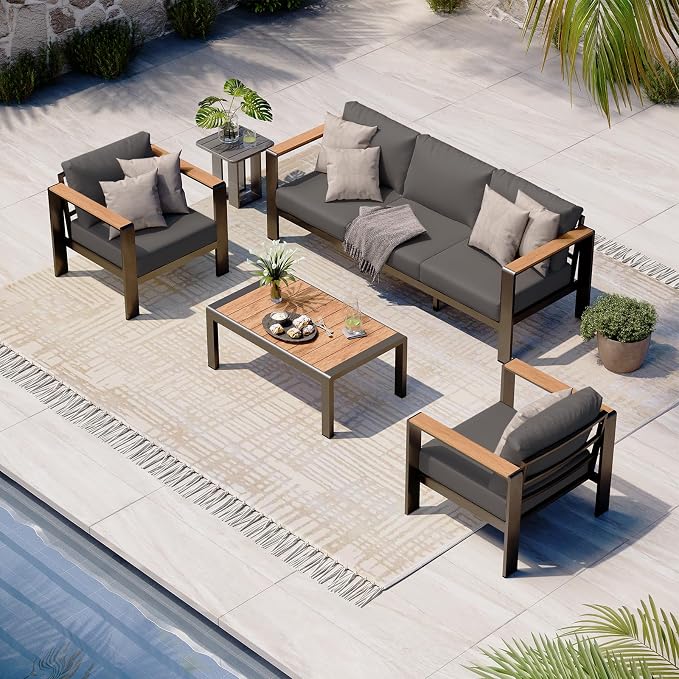 Aluminum Outdoor Patio Furniture Set by Oasbira