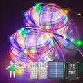 ICRGB Solar Rope Lights Outdoor, 132FT 400 LED Solar Rope Lights, IP67 by ICRGB