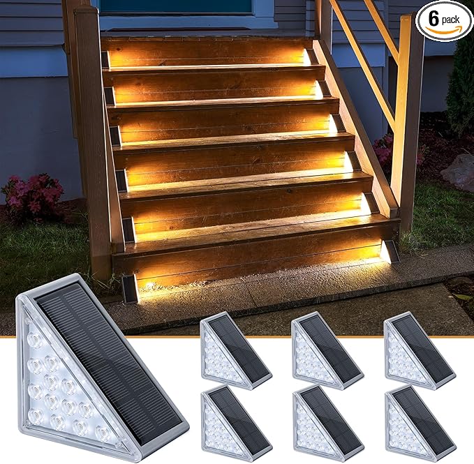 NIORSUN Solar Step Lights 6 Pack by NIORSUN