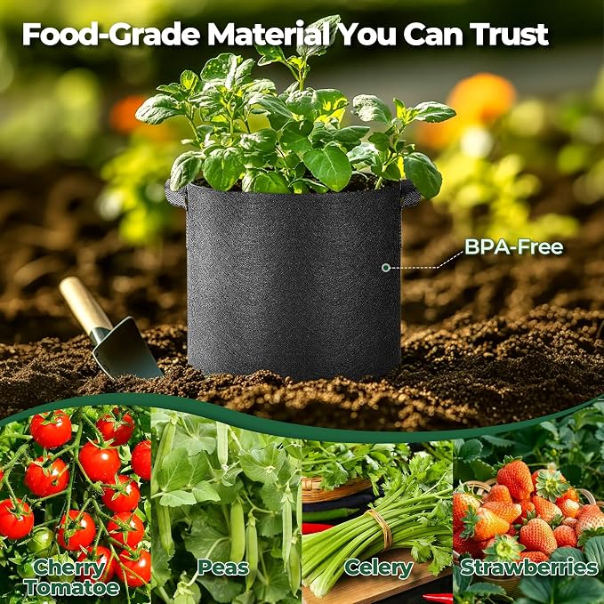 T4U 5 Gallon Grow Bags, Upgrade Grow Bags - Image 3