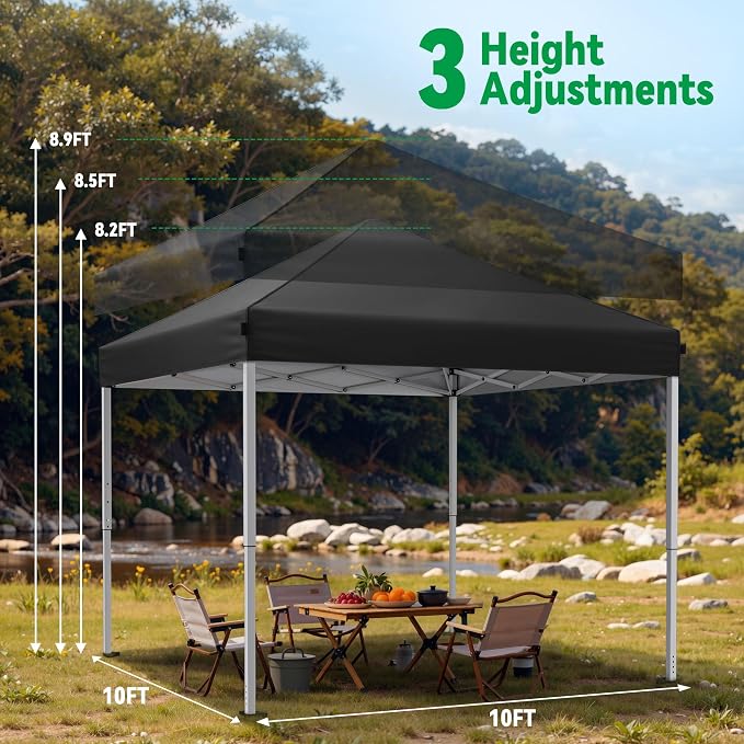 10x10 Pop Up Canopy Tent, Instant Setup Portable Canopy - Image 4