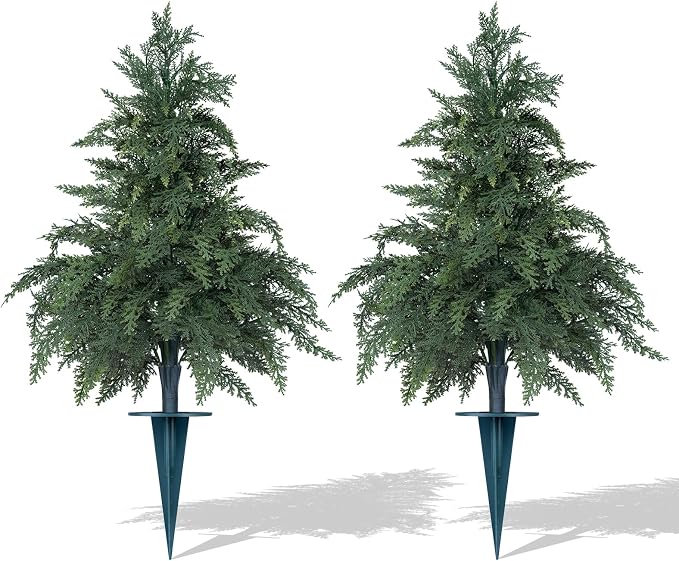 Artificial Cypress Topiary Cedar Trees by FEELTHENEWWORLD