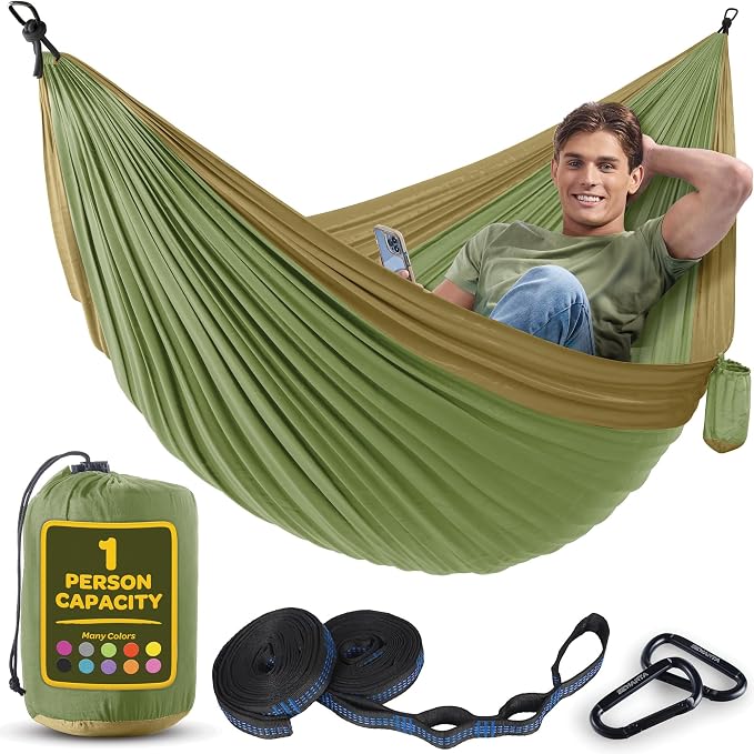 Durable Hammock 400 lb Capacity, Nylon Camping Hammock Chair by Sewanta