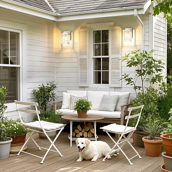 Outdoor Wall Lantern, Exterior Waterproof Wall Sconce Light Fixture, Anti-Rust - Image 5