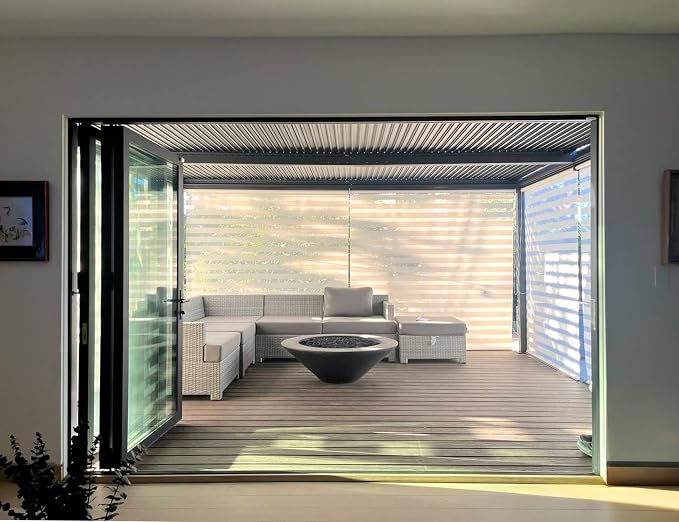 PURPLE LEAF Louvered Pergola 94AS 11' x 14' Outdoor Aluminum Pergola by PURPLELEAF