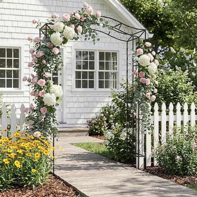 Outvita Garden Arch Trellis, Metal Garden Arbor Archway - Image 9