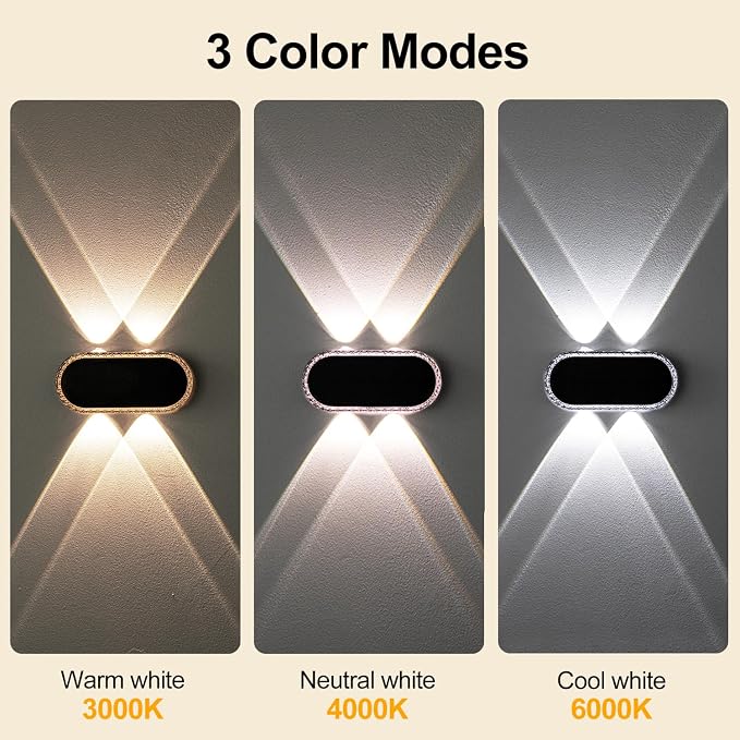 Solar Fence Lights Outdoor: Dual Focused LED Up Down Wall Lighting - Image 8