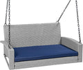 Best Choice Products Woven Wicker Outdoor Porch Swing, Hanging Patio Bench by BestChoiceProducts