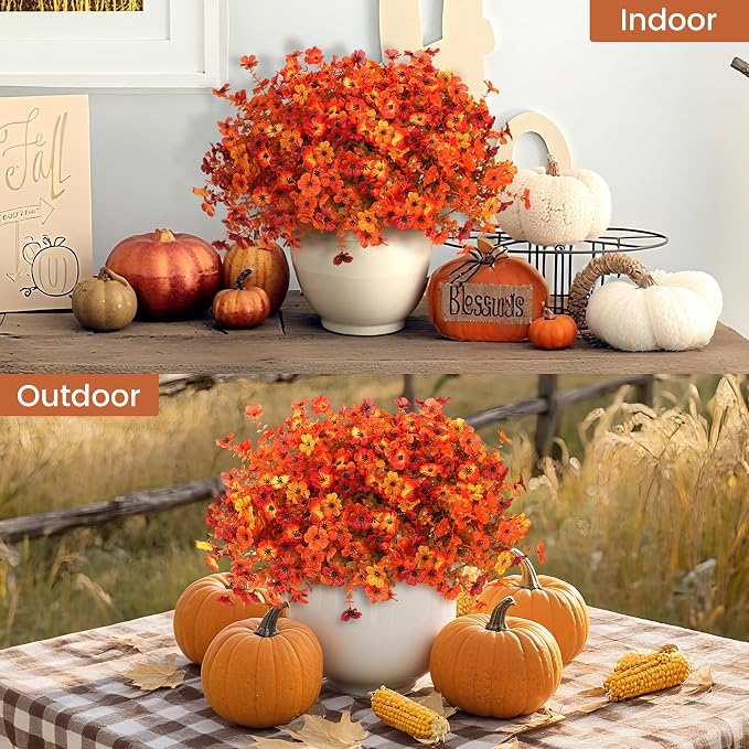Artificial Fall Flowers for Decoration Fake Flowers Outdoor Artificial Plants - Image 8