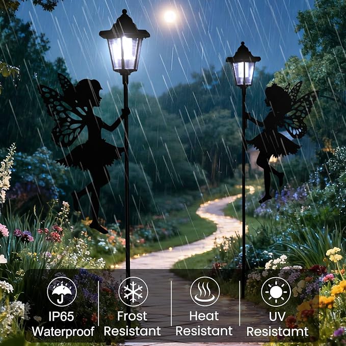 ZKLiLi Fairy Solar Garden Light, Outdoor Garden Fairy Decor Waterproof Large - Image 5