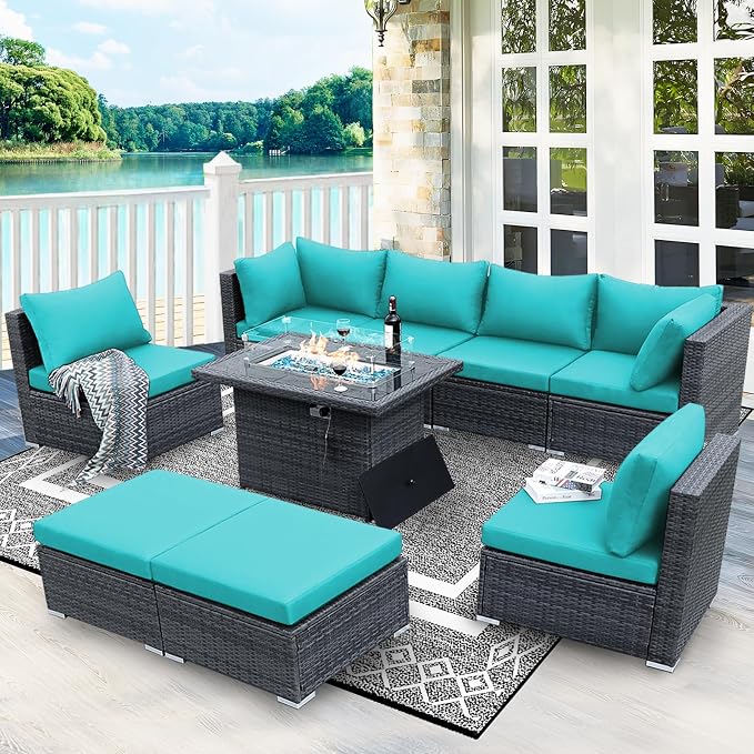 BULEXYARD 9 Pcs Highback Patio Furniture Set - Image 9