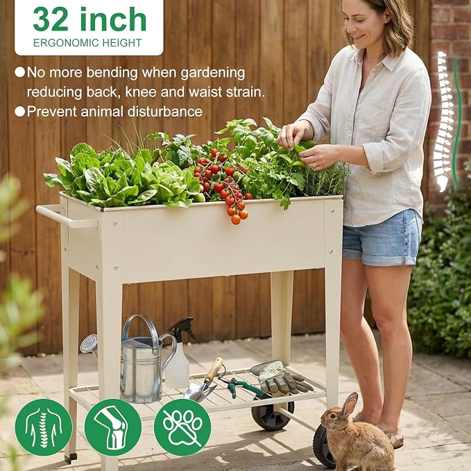Elevated 32" Tall Raised Garden Bed - Image 4