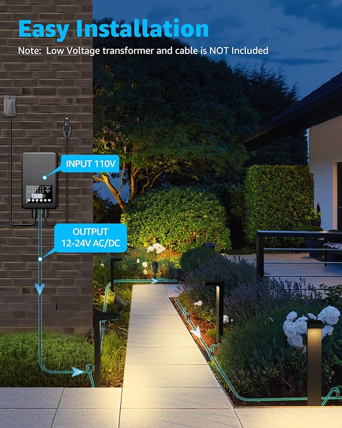 SUNVIE LED Low Voltage Landscape Lighting Kit 12V-24V Aluminum Low Voltage - Image 7