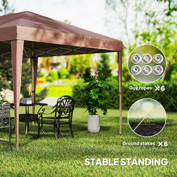 Outsunny 10' x 20' Pop Up Canopy Tent, Upgraded Heavy Duty Tents - Image 6
