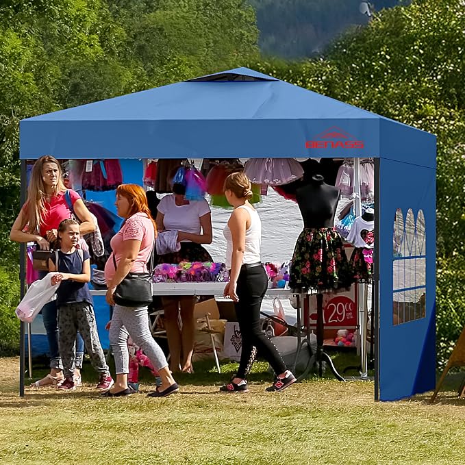10x10 Pop Up Canopy with Sidewalls, Easy Up Canopy Tent, Heavy Duty Tents - Image 9