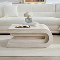 Square Coffee Table 33.86" Faux Marble Pattern Wood Center Table by JURMALYN