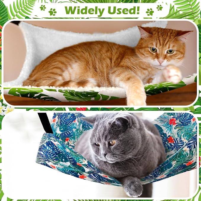 Jetec 2 Pack Cat Hammock for Cage, Catio Accessories Reversible Soft Cats Bed - Image 3