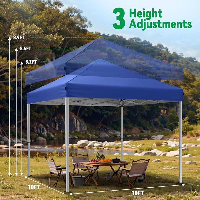 10x10 Pop Up Canopy Tent, Instant Setup Portable Canopy - Image 4
