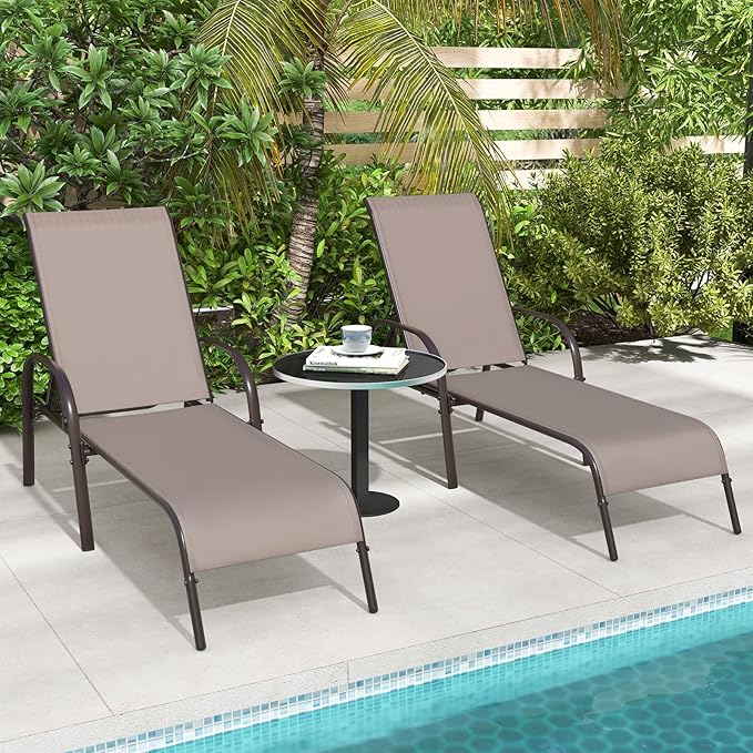 Giantex Patio Lounge Chair, Outdoor Chaise Lounge - Image 7