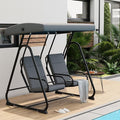 GarveeLife 2 Person Porch Swing Chair, Heavy Duty Outdoor Patio Swing Glider by GarveeLife