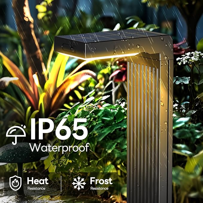 Solar Pathway Lights Outdoor 4Pack, 2 Color in 1 Motion Sensor Walkway Lights - Image 7