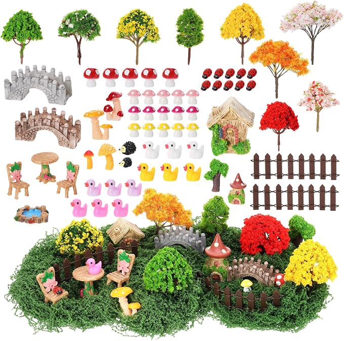 68 Pcs Fairy Garden Accessories Mini Resin Animals Figures Miniature Ducks by GGSTDDUP