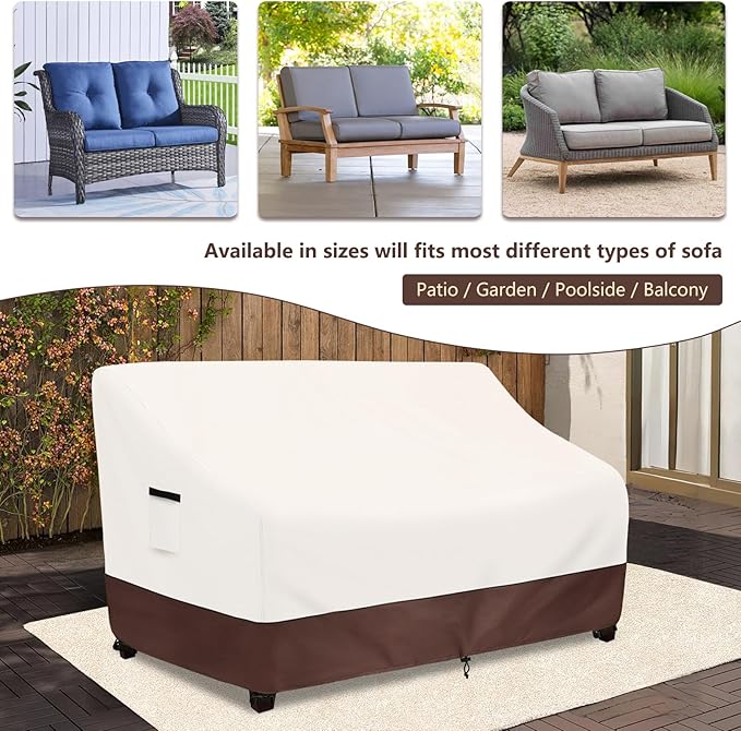 Outdoor Couch Covers, 76 Inches Outdoor Sofa Cover, Waterproof Patio Furniture - Image 6