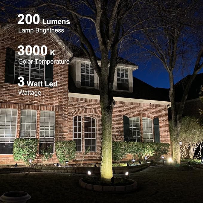 GOODSMANN Landscape Lighting Kits Low Voltage Spot Lights 8PK Landscape Flood - Image 2
