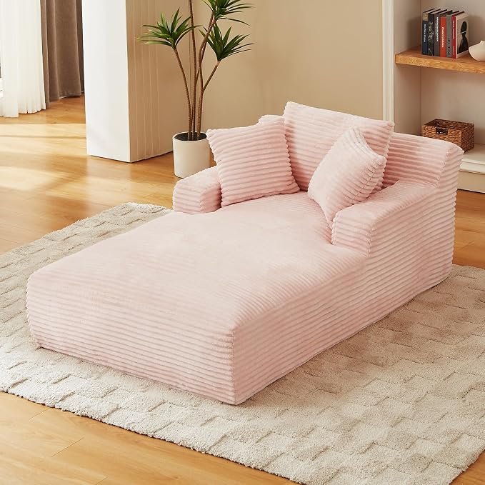 78.7" Chaise Lounge Chair Indoor, Oversized Boneless Couch Comfy Upholstered by VEPXXP