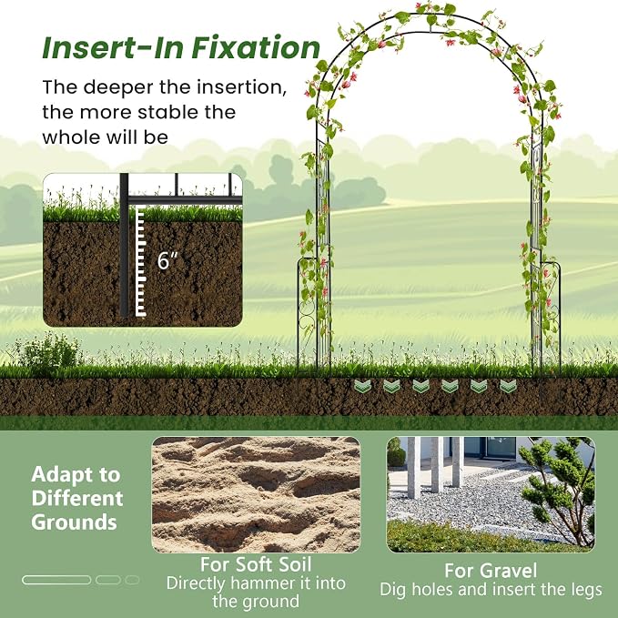 Giantex Garden Arch Trellis - Image 4