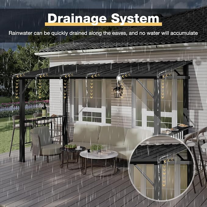 Aoxun 12x6 FT Hardtop Grill Gazebo - Image 4