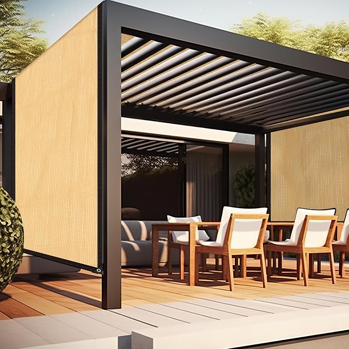 95% Pergola Shade Cover with Grommets by Fanfanwin