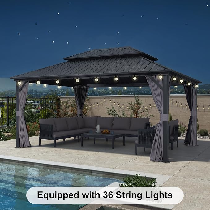 PURPLE LEAF 12'x16' Hardtop Gazebo - Image 2