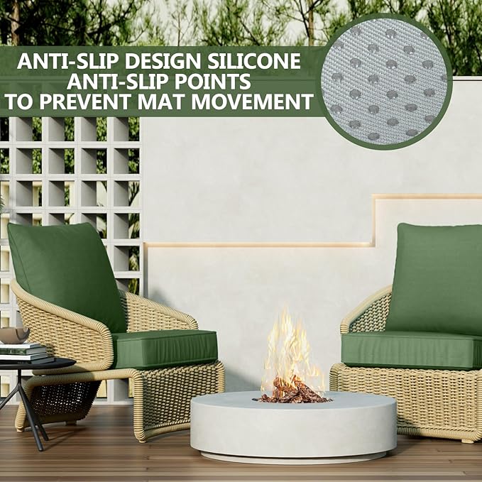 24" x 24" x 6" Outdoor Deep Seat Cushions Set - Image 6