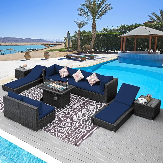 NICESOUL 11 Piece Outdoor Sectional by NICESOUL