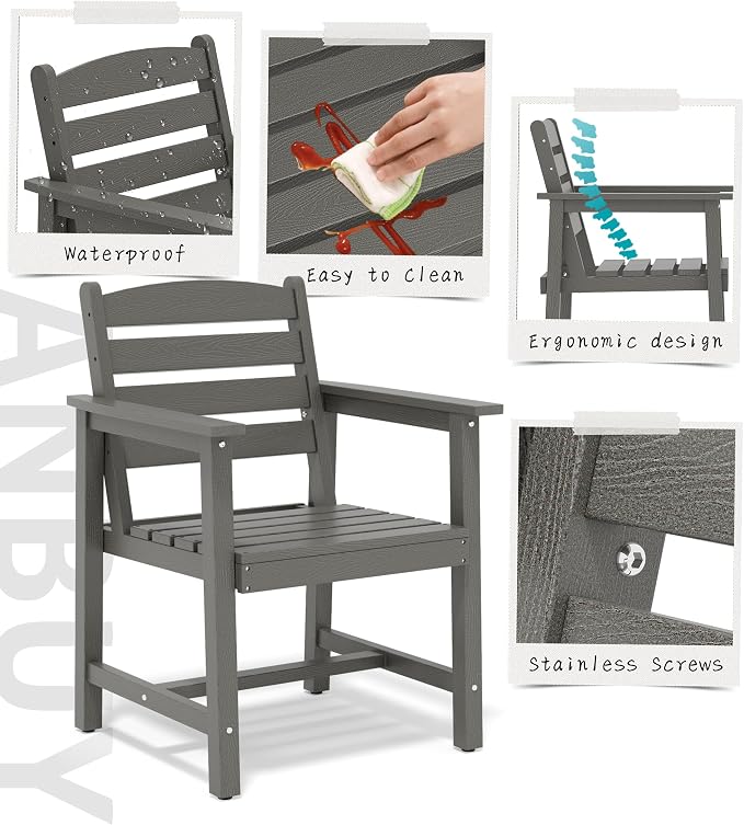 Anbuy Patio Dining Chair Set of 2, Outdoor Chairs - Image 4