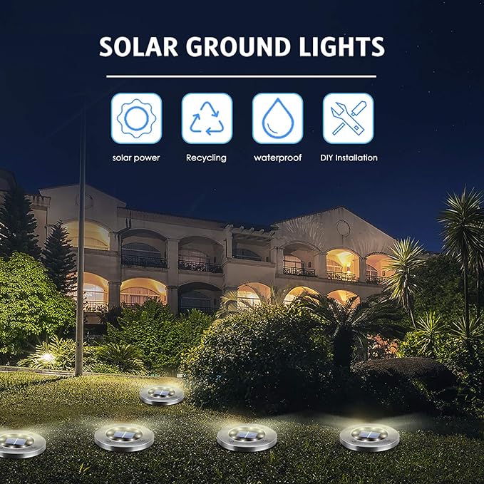 4.6inch Solar Lights Outdoor Waterproof, Solar Garden Lights Landscape Lighting - Image 6