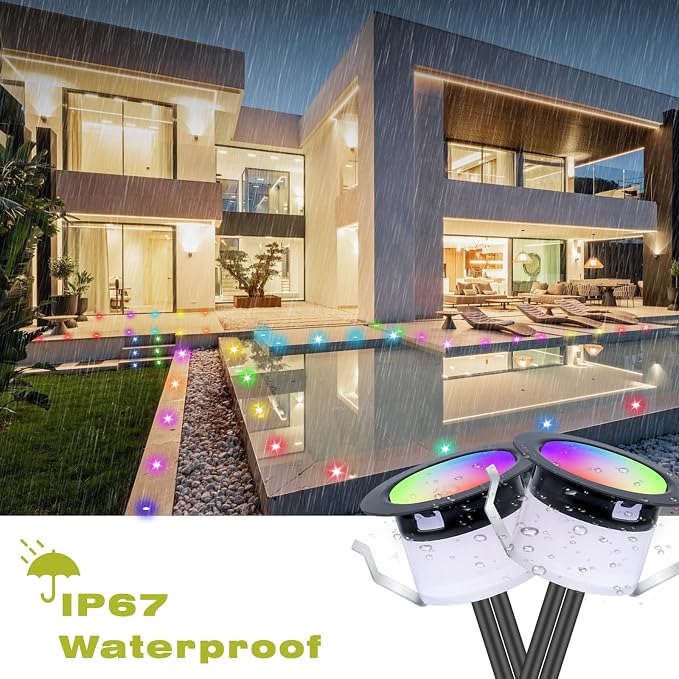 FVTLED Single Dynamic RGBW LED Deck Light, Φ1.22 Low Voltage RGBW Multi-Color - Image 4